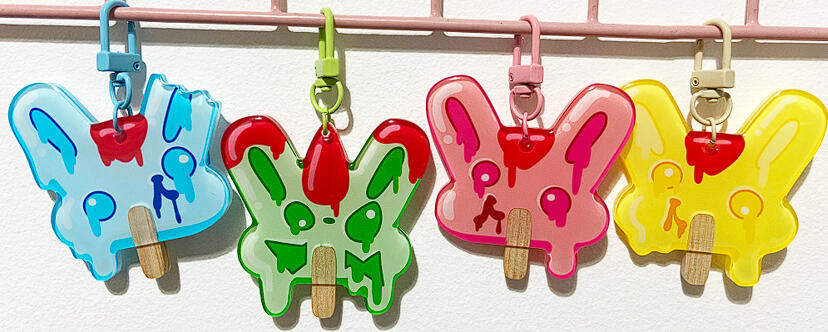 FFXIV Carbuncle Popsicle Keychain